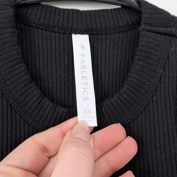 Fabletics Black Ribbed Tank Top - Picture 2 of 3